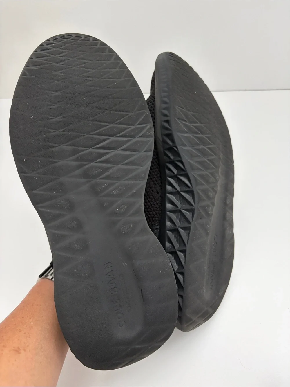 Cole Haan Black Zerogrand Work From Anywhere Knit Oxford Sneakers SIZE 9.5